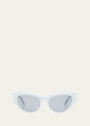 Mirrored Logo Acetate Cat-Eye Sunglasses