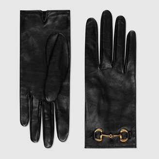 Leather gloves with Horsebit