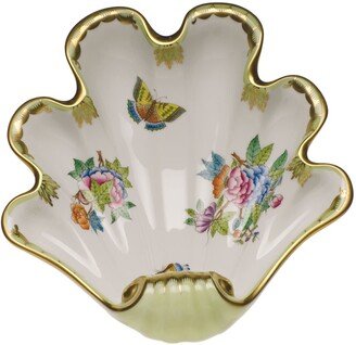 Queen Victoria Green Large Shell Dish