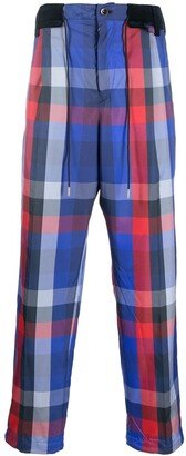 Checked Straight-Leg Trousers-AC