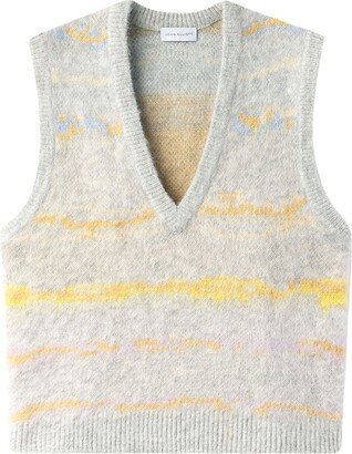 Stripe-Print Knit Vest