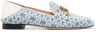 Logo-Print Leather Loafers