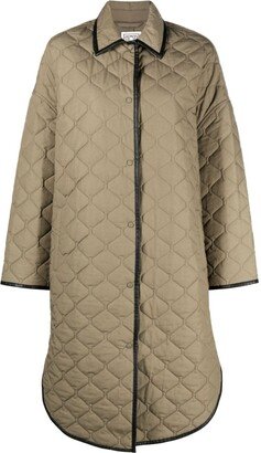 Single-Breasted Quilted Coat