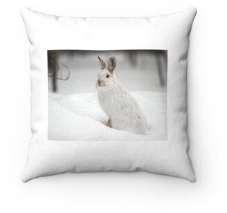 Snowshoe Hare Pillow - Throw Custom Cover Gift Idea Room Decor