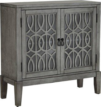 55 Downing Street Elias 36 Wide Gray Wood 2-Shelf Decorative Cabinet