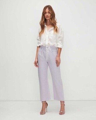 Easy Straight Ankle With Cut Hem In Lavender