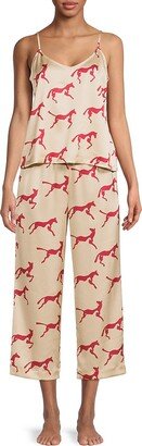 Two-Piece Horse Print Pajama Set