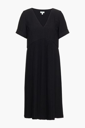 Pleated crepe dress-AA