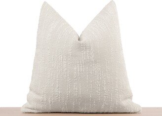 Bohemian Textured Pillow Cover, Boucle Euro Sham Off White Thick Fabric, Bouclé Cushion, Farmhouse Decor | All