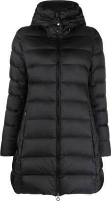 Zip-Up Hooded Down Jacket-AD