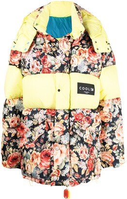 Floral Print Puffer Jacket