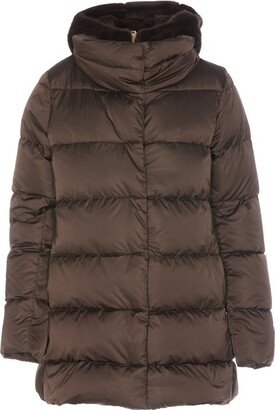 High-Neck Quilted Padded Jacket-AA