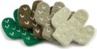 Felted Wool Cactus Coasters, Set of 4