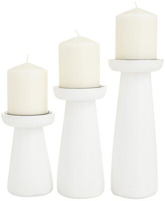 CosmoLiving by Cosmopolitan Mango Wood Modern Candle Holder, Set of 3