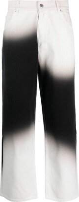 Ombré-Effect Straight-Leg Trousers