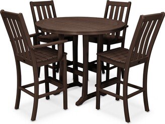 Vineyard 5-Piece Nautical Trestle Outdoor Bar Set with Table, PWS349-1
