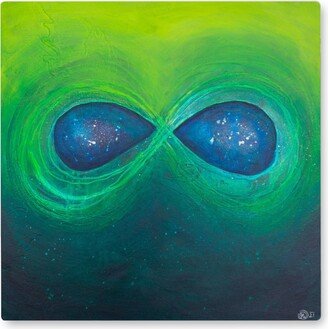 Photo Tiles: The Universe In You - Green And Blue Photo Tile, Metal, 8X8, Green