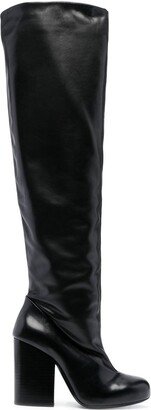 Knee-Length Polished-Finish Boots