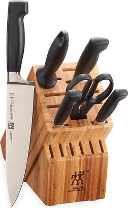 Four Star 7-Piece Stainless Steel Knife Block Set