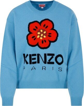 Boke Flower Intarsia Crewneck Jumper