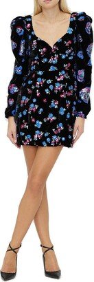 Floral Printed Sweetheart Mini Dress