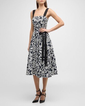 Thin Strap Aline Midi Dress W Twist Bow Dtl