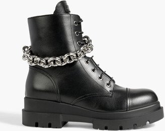 Vichingo 20 chain-trimmed leather combat boots