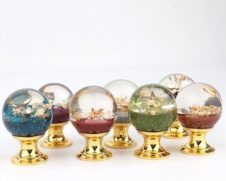 25mmcolorful Crystal Ball Knob Dresser Door Pull Drawer Red Green Black Purple Acrylic Kitchen Cabinet-AA