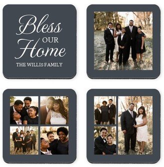 Coasters: Bless Our Home Always Coaster, Gray