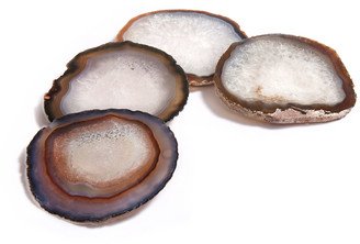 Natural Agate Coasters, Set of 4