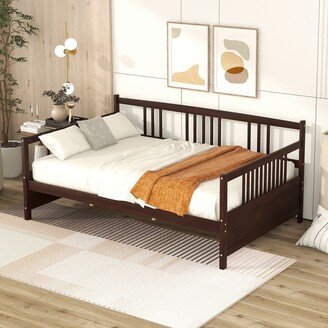 Calnod Full Size Daybed with Solid Wood Side Rail, Supportive Slats, and Elegant Bedroom Funiture Design