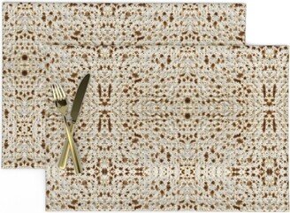 Food Placemats | Set Of 2 - Matzo By Adam Ma'anit Passover Pesach Jewish Judaica Matza Cloth Spoonflower