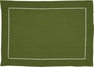 Saro Lifestyle Placemat with Hemstitched Border, 14