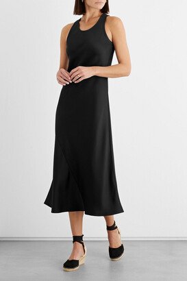 Elodie satin-crepe midi dress