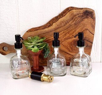 375Ml Patron - Silver, Añejo Gold & Extra Copper Up-Cycled Bottle Soap/Lotion Dispenser