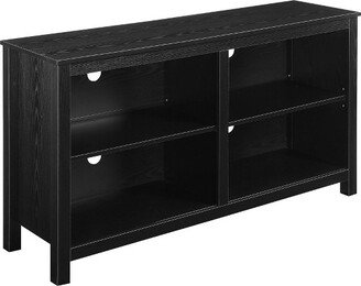 Montana Highboy TV Stand with Shelves for TVs up to 65 Black - Breighton Home