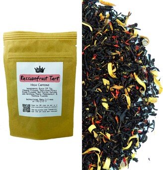 Passionfruit Tart Black Loose Leaf Tea Floral Fruity Orange Pekoe Flowers Safflower Elder Bee Pollen Peach Tropical