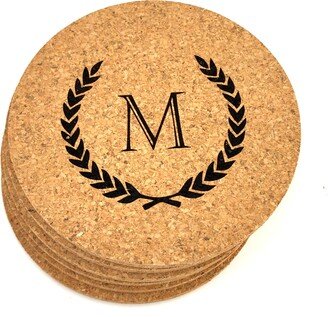 Custom Round Cork Coasters Set Of 6 - Personalized & Permanently Engraved House Warming Wedding Gift