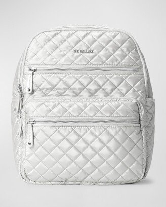 Crosby Metallic Quilted Nylon Backpack