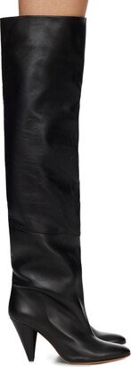 Black Cone Over The Knee Boots