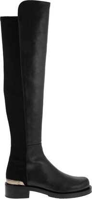 Panelled Knee-Length Boots
