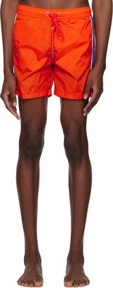 Orange Drawstring Swim Shorts-AB