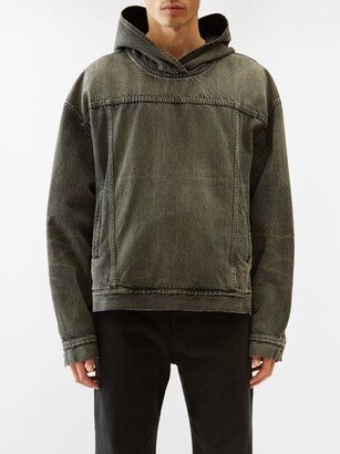 Acid-wash Denim Hoodie