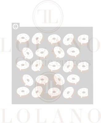 Donut Pattern Cookie Stencil Set