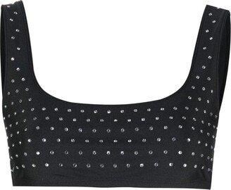 THE ANDAMANE Crystal-Embellished Sports Bra