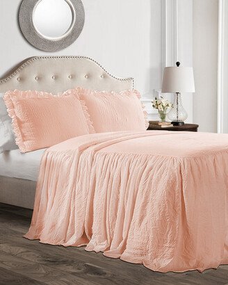 Ruffle Skirt Bedspread 3Pc Set