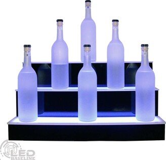 24 Led Liquor Bottle Shelf Lighted Display For Bottle 3 Step