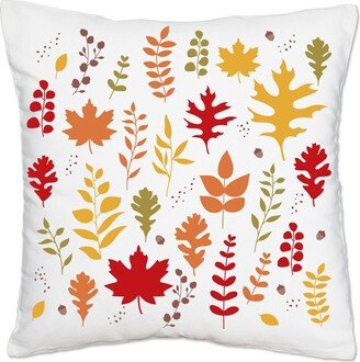 Big Dot Of Happiness Fall Foliage Autumn Leaves Canvas Cushion Case Throw Pillow Cover 16 x 16 Inches