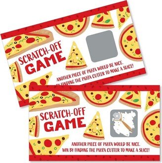 Big Dot of Happiness Pizza Party Time - Baby Shower or Birthday Party Game Scratch Off Cards - 22 Count