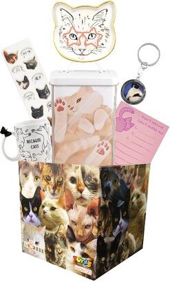 Toynk All About Cat's Themed LookSee Mystery Gift Box with 6 Cat Themed Items